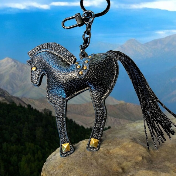 SUPER SALE!! Black Stallion Handbag Charm/Keychain - Picture 1 of 4